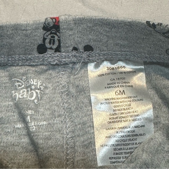 Disney Baby - 2 piece set - Red & blue long sleeve Onesie + matching pants - Picture 6 of 6